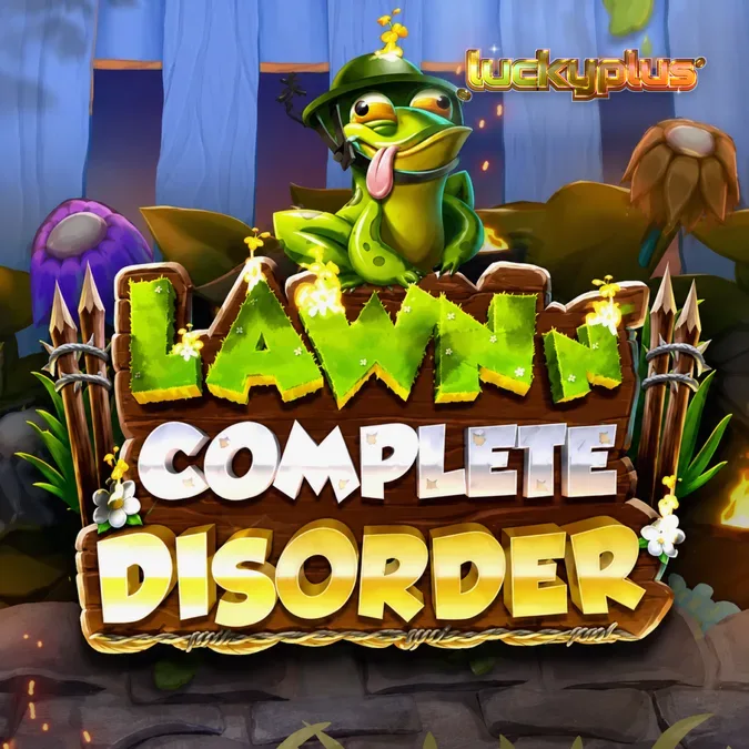 Makulay at masiglang visual na disenyo ng Lawn N’ Complete Disorder slot